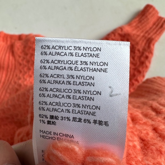 Anthropologie Bia Mock Neck Sweater in Coral - Picture 8 of 11